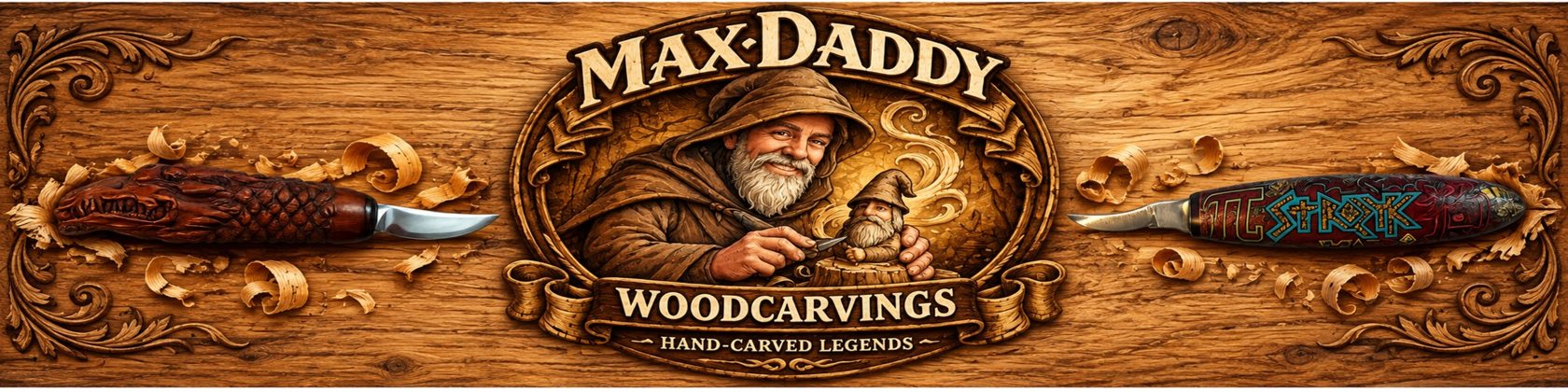 MaxDaddy Wood Carvings: Hand-Carved Legends