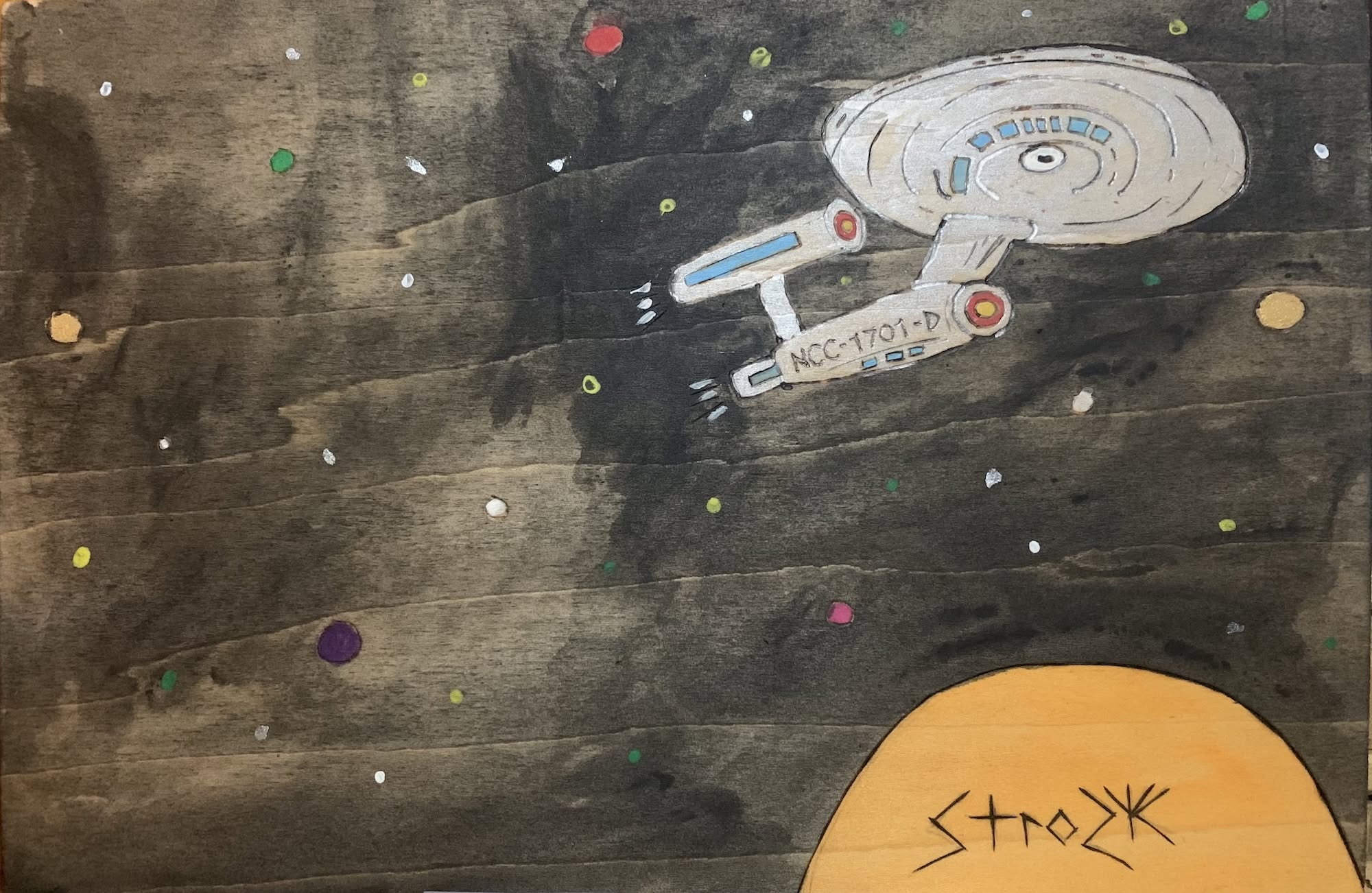 Star Trek - woodburned art