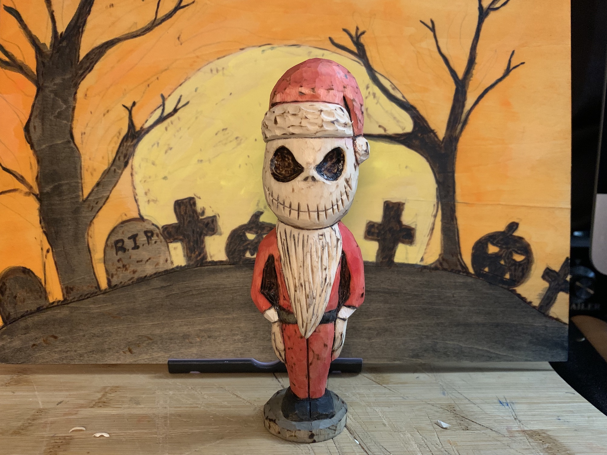 Jack Skellington in Santa outfit